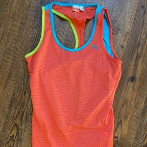 Puma double layer tank top workout running small